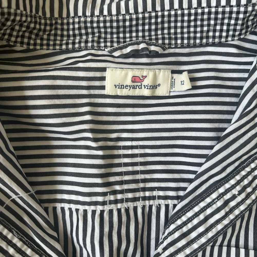 Vineyard Vines Black and White Striped Dress - Picture 2 of 5